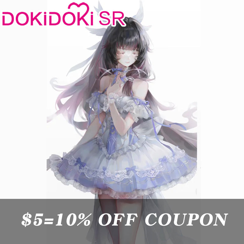 【Poll】$5 Deposit =10% off Coupon DokiDoki-SR Game Genshin Impact Cosplay Columbina Costume Doujin Ribbon Angel