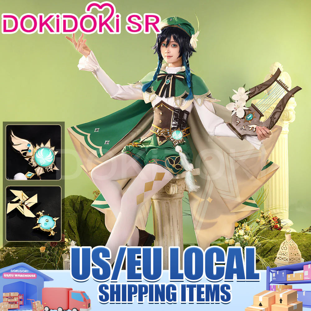 【US/EU LOCAL SHIPPING 】【Size S-2XL】DokiDoki-SR Game Genshin Impact Cosplay Venti Costume