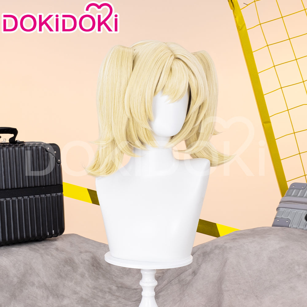 【Ready For Ship】DokiDoki Game Zenless Zone Zero Cosplay Burnice Whita Wig Short Straight Light Yellow Hair ZZZ