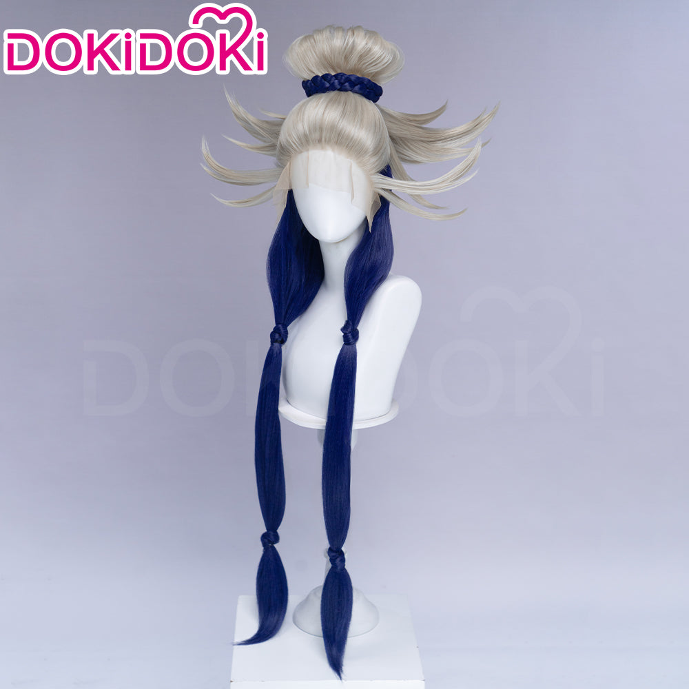 【Partially Ready For Ship】【Front Lace】DokiDoki Anime GACHIAKUTA Cosplay Tamsy Caines Wig Long Blond Navy Blue Hair