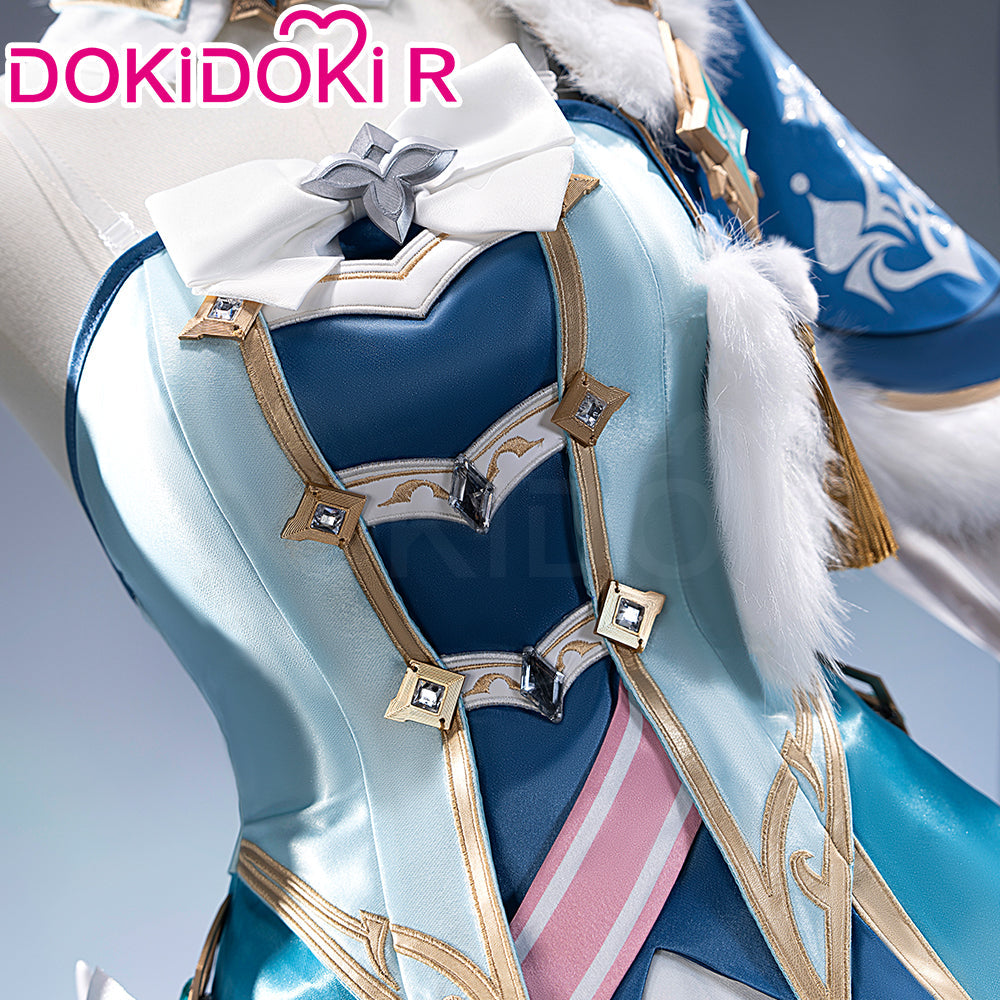 【Partially Ready For Ship】【Size S-2XL】DokiDoki-R Game Genshin Impact Cosplay Vesna Costume Snezhnaya Sudden Snow