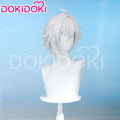 DokiDoki Game Zenless Zone Zero Cosplay Seth Lowell Wig Short Straight Silver Hair / Ear / Tail ZZZ