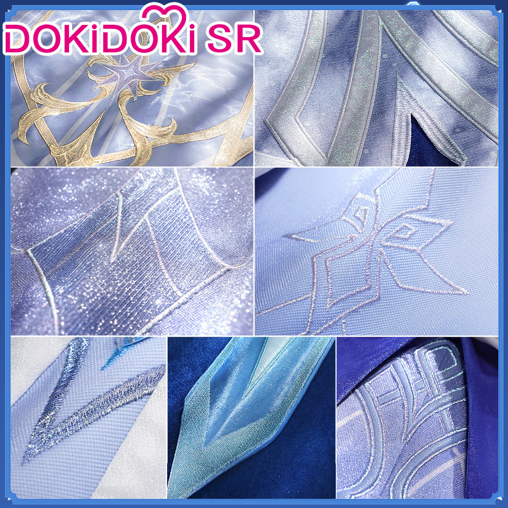 【2 Versions】【Size S-3XL】DokiDoki-SR Game Genshin Impact Cosplay Tsaritsa Costume / Petticoat Anastasya Feodorovna Snezhnaya Sudden Snow