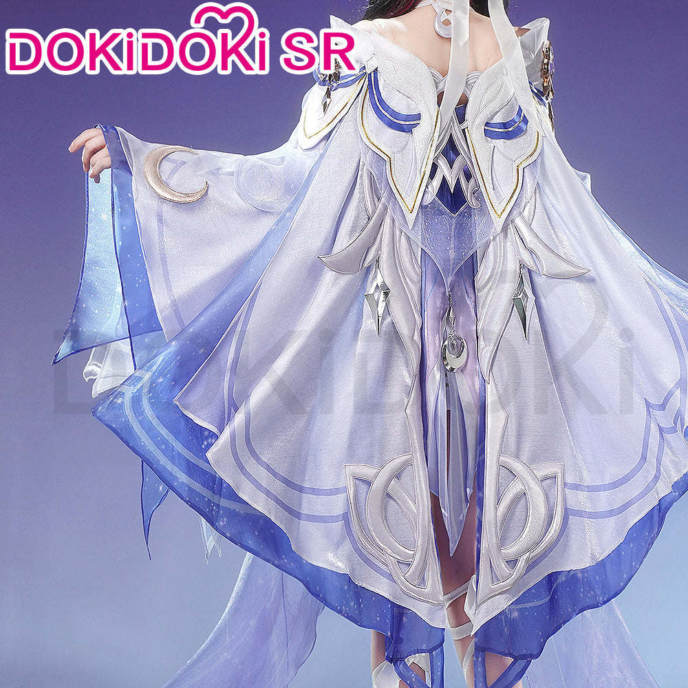 【Partially Ready For Ship】【2 Versions】【Size S-3XL】DokiDoki-SR Game Genshin Impact Cosplay Columbina Costume Moon Maiden Song of the Welkin Moon Nod Krai Halloween