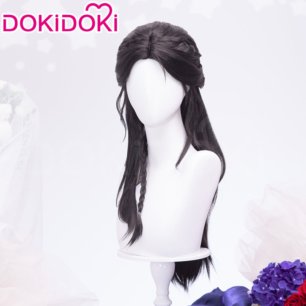 【Partially Ready For Ship】DokiDoki Game Love And Deepspace Cosplay Protagonist MC Wedding Wig / Veil / Headwear Xavier / Sylus / Zayne / Rafayel / Caleb  Black Hair Buns