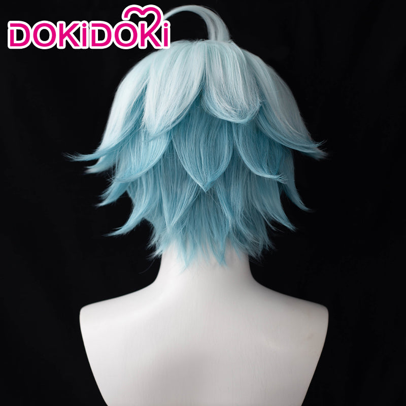 【Ready For Ship】DokiDoki Game Genshin Impact Cosplay Chongyun Wig Chong Yun Light Blue