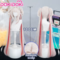 DokiDoki Game Honkai: Star Rail Cosplay Sparxie Wig Long Straight White Hair Red Highlight Hair Twin Tails Sparkle SP Candy-Coated Waves