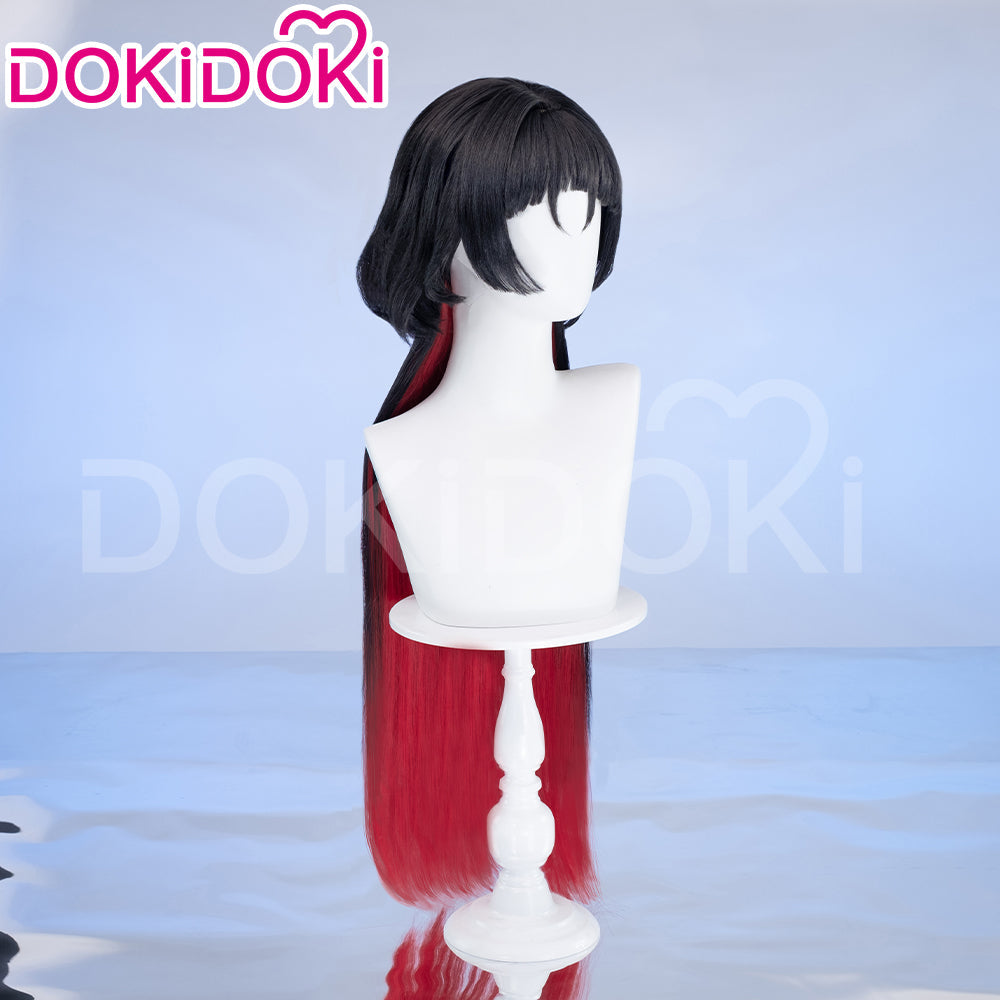 【Ready For Ship】DokiDoki Game Zenless Zone Zero Cosplay Jane Doe Wig / Nails /Weft Long Black Red Hair ZZZ