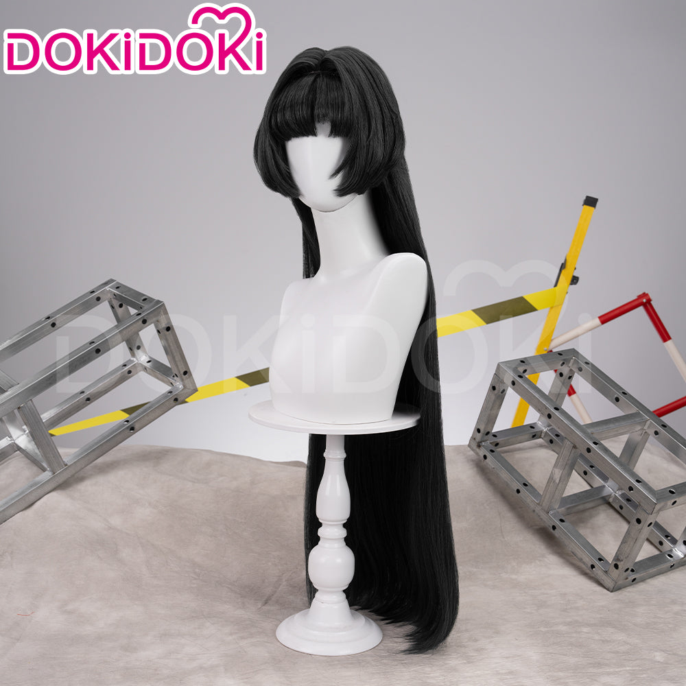 【Ready For Ship】DokiDoki Game Zenless Zone Zero Cosplay Astra Yao Wig / Earrings / Ear Clips Long Straight Black / Green Hair ZZZ Yao Jiayin
