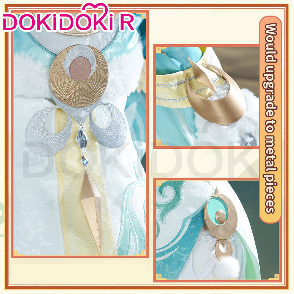 【IN STOCK】【Size S-XL】DokiDoki-R Game Genshin Impact Cosplay Zi Bai Costume White Horse Adeptus Zibai Luna IV