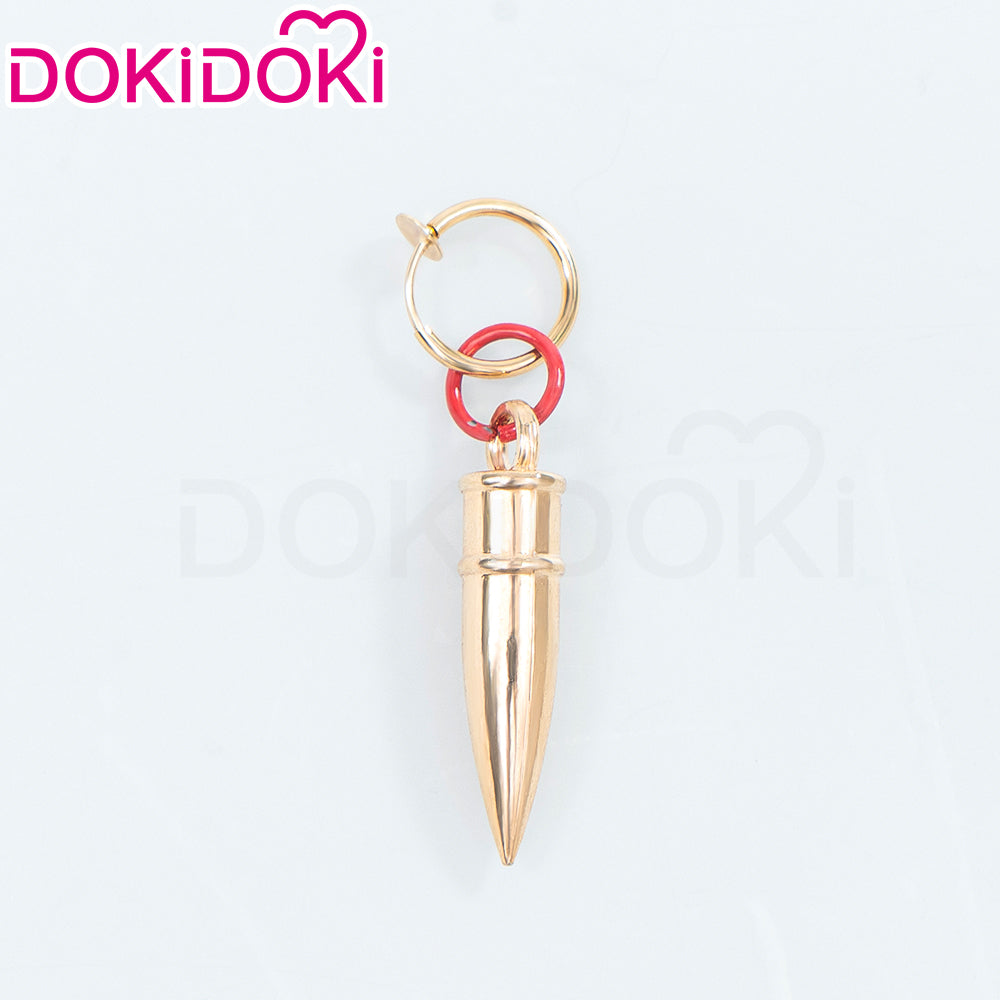 【Ready For Ship】DokiDoki Game Honkai: Star Rail Cosplay Boothill Wig / Earring Long White Black Wig Male