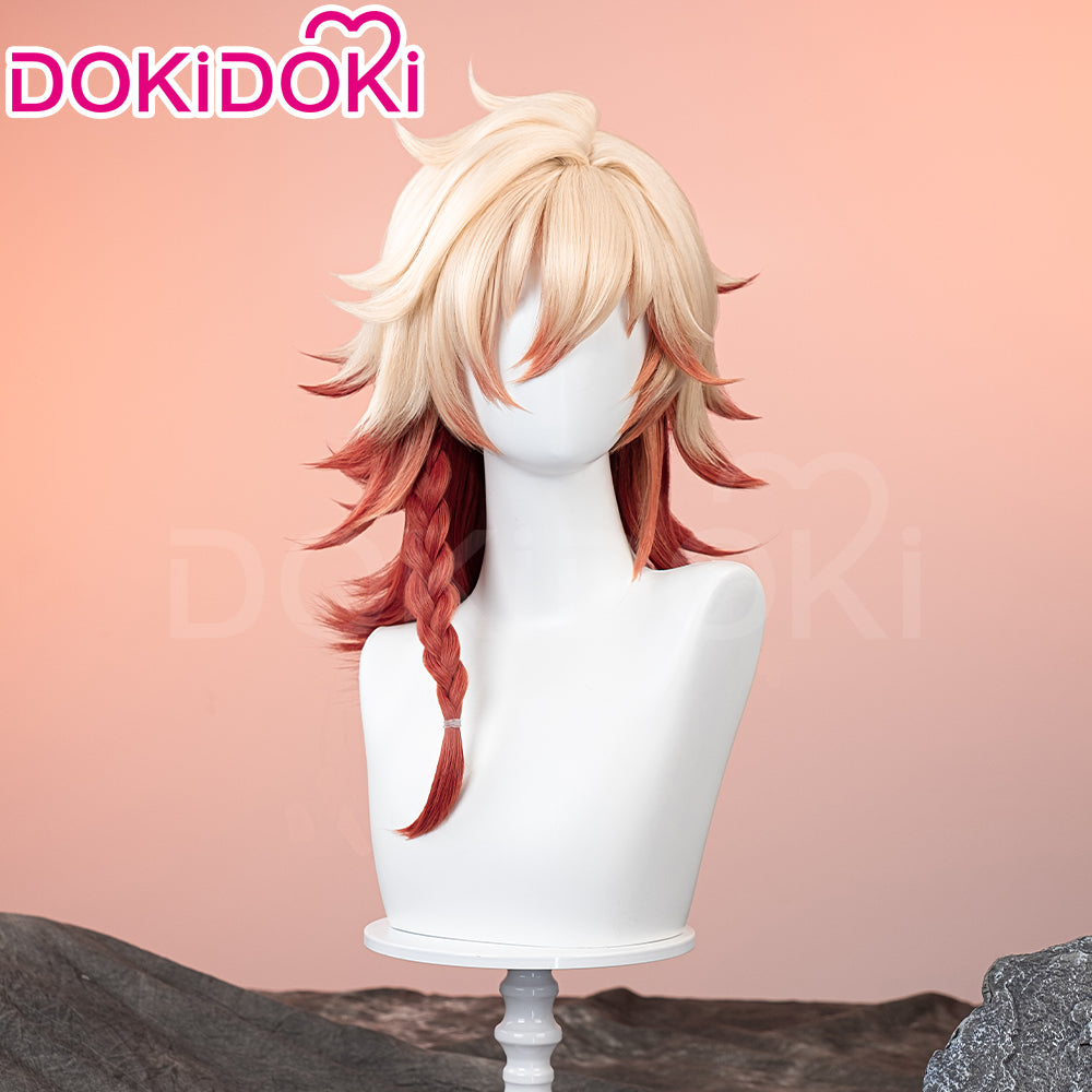 【Ready For Ship】DokiDoki Game Honkai: Star Rail Cosplay Mydei Wig / Tattoo Long Curly Golden Orange Gradient Hair