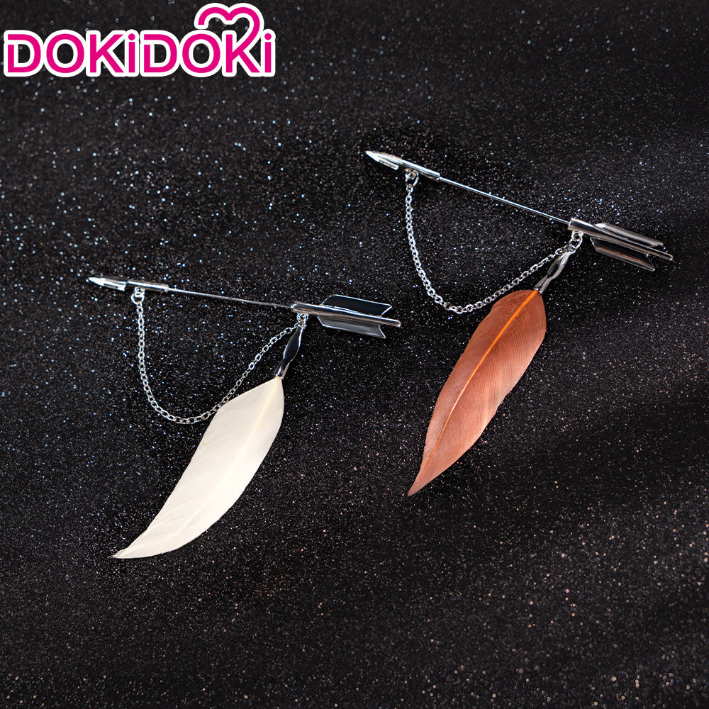 DokiDoki Game Love And Deepspace Cosplay Sylus Prop Goodcat Code Feather Brooch Scarlet Nocturne