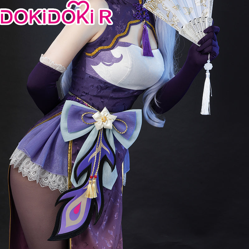 DokiDoki-R Game Genshin Impact Cosplay Raiden Shogun Baal / Keqing Cheongsam Costume  Ke Qing