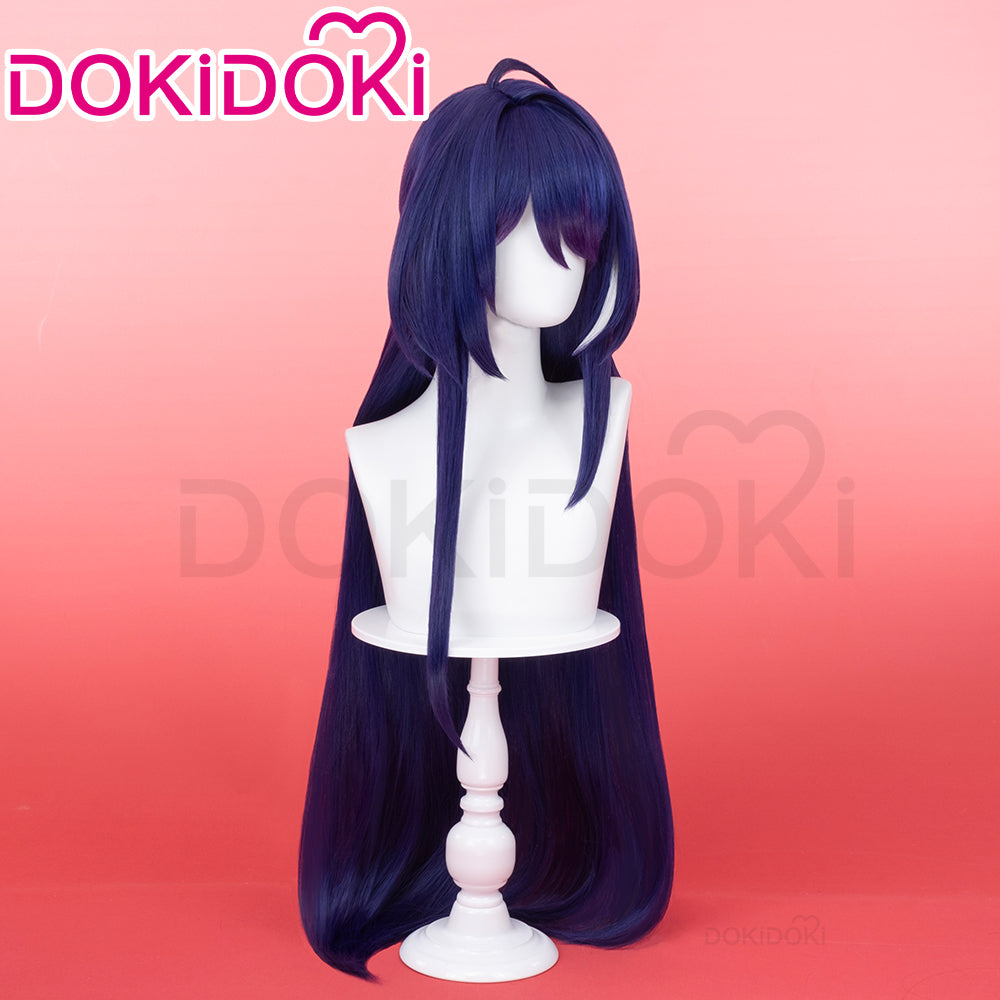 【Partially Ready For Ship】DokiDoki Game Honkai: Star Rail Cosplay Acheron/ Second Form Wig Long Straight Purple/ Grey Gradient Hair/ Tattoo Stickers