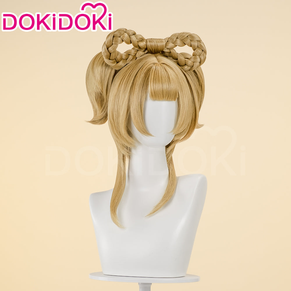 【Ready For Ship】【Last Batch】DokiDoki Game Genshin Impact Cosplay  Yaoyao Wig Women Yao Yao Light Brown Wig