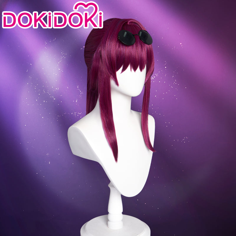 【Ready For Ship】DokiDoki Game Honkai: Star Rail Cosplay Kafka Wig Long Straight Purple Hair / Glasses / Earrings / Ring