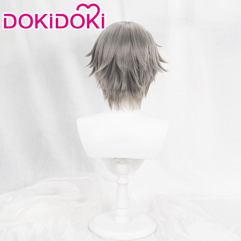 【US LOCAL SHIPPING 】DokiDoki Game Honkai: Star Rail Cosplay Hero Caelus Cosplay Wig Short Grey Trailblazer