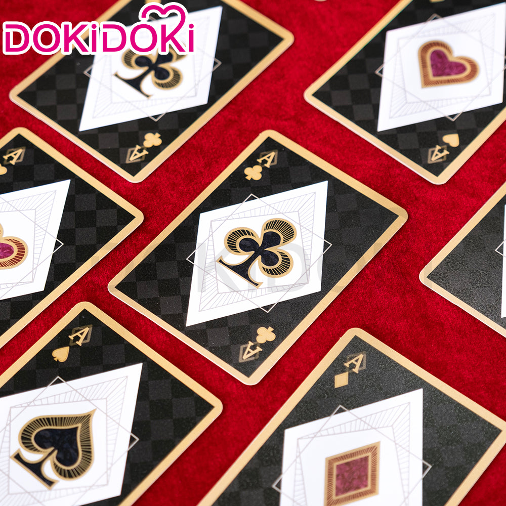 【Ready For Ship】DokiDoki Game Honkai: Star Rail Cosplay Aventurine Wig / Ear Clip / Hat / Bracelet Short Straight Yellow Hair Shajin/ Tattoo Stickers / Glasses Sunglasses / Poker Prop