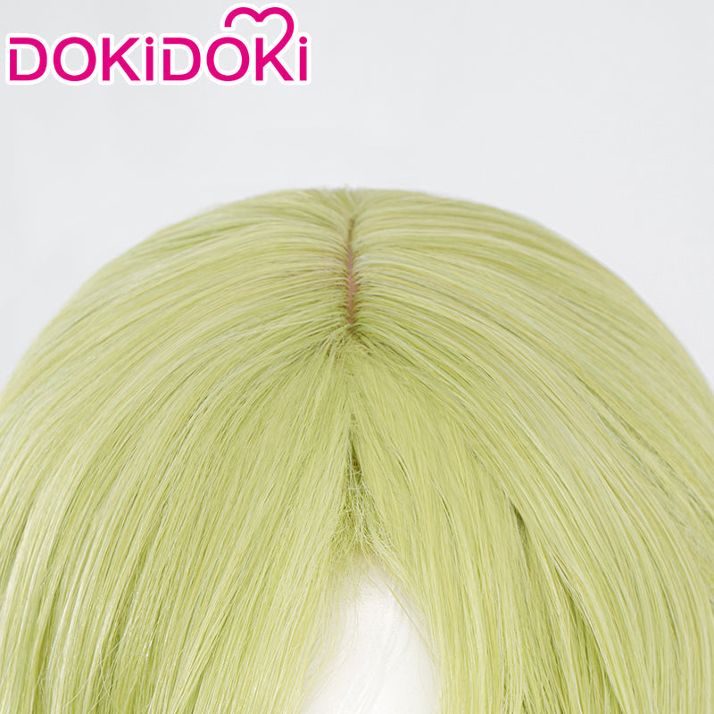 【Ready For Ship】DokiDoki Game Genshin Impact Cosplay Eremite Floral Ring Dancer Wig Long Green Braid