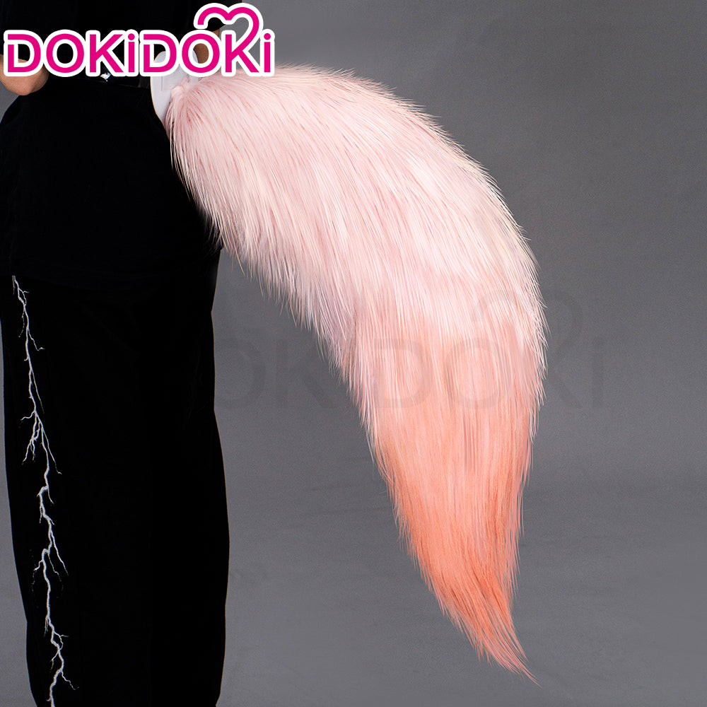 DokiDoki Game Honkai: Star Rail Cosplay Jiaoqiu Wig Long Straight Pink Hair / Ear / Tial  Jiao Qiu