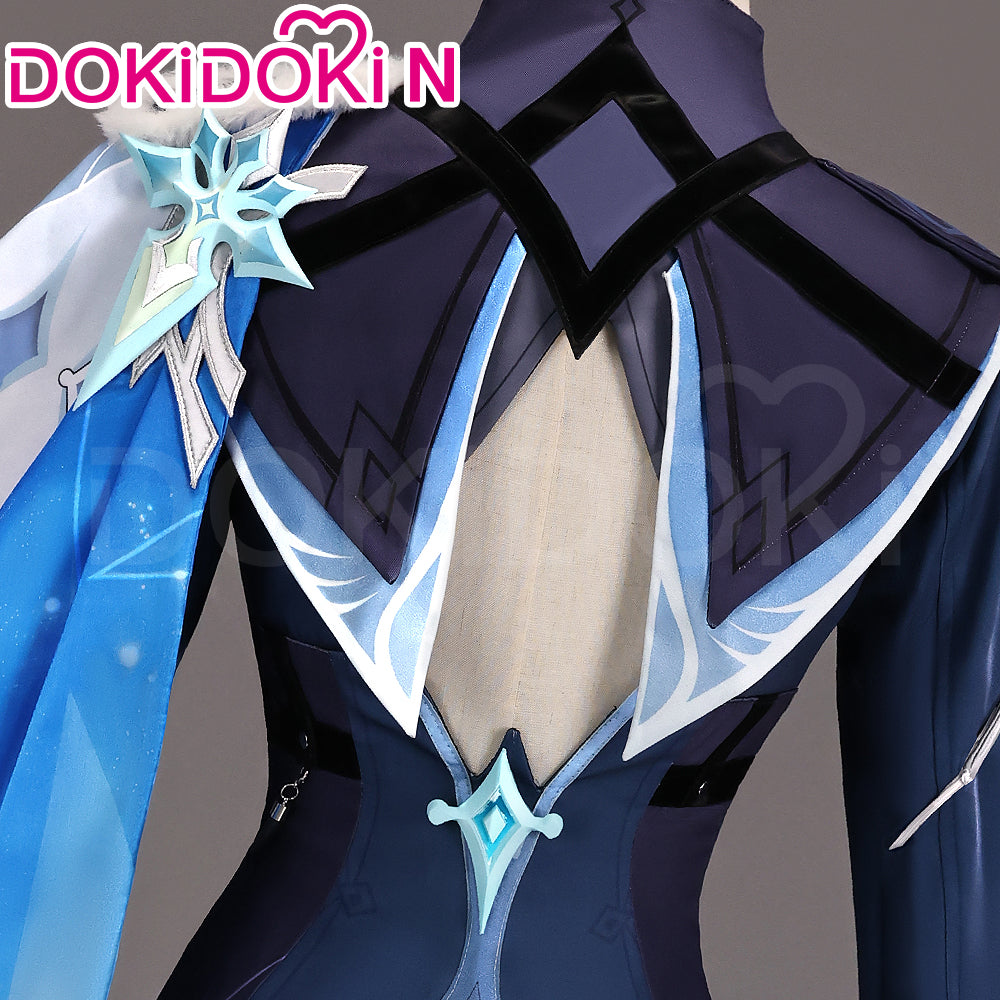 【Ready For Ship】【Size XS-3XL】DokiDoki-N Game Genshin Impact Cosplay Traveler Lumine Costume Ying Night Hunt in Snow Snezhnaya
