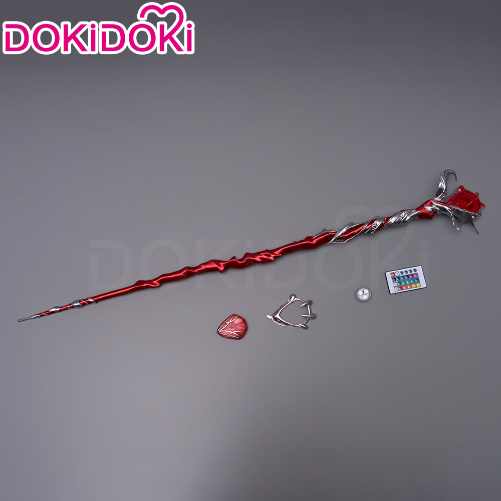 DokiDoki Game Love And Deepspace Cosplay Sylus Crimson Departure Scepter Prop Crimson Rapture Crimson Feast Silverwing Fiend