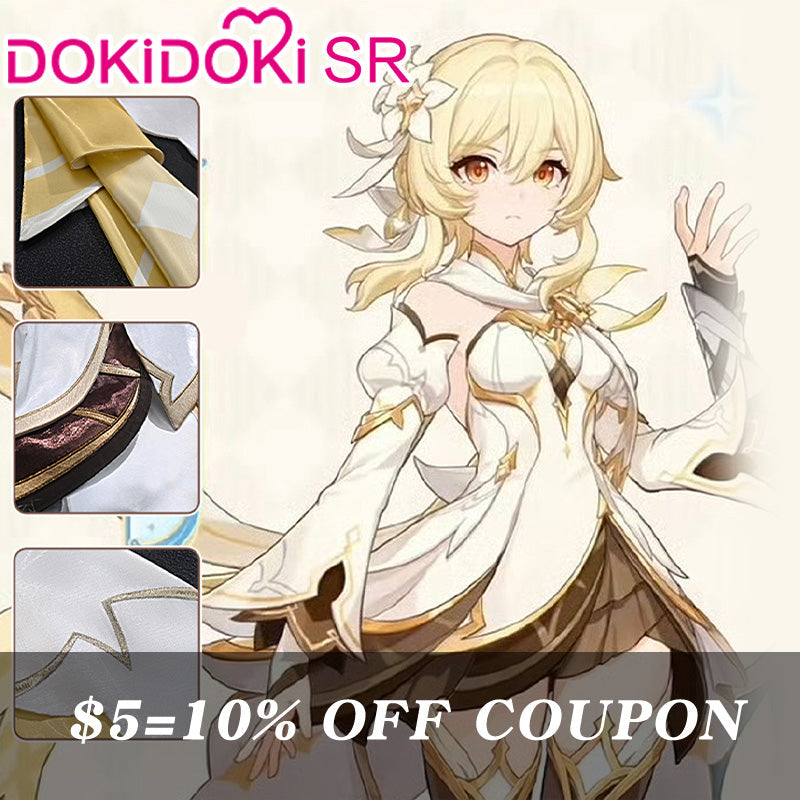 【Lumine Ver Confirmed】$5 Deposit =10% OFF Coupon DokiDoki-SR Game Genshin Impact Traveler Lumine / Traveler Sora Cosplay Costume As Heaven and Earth Are Made Anew Ying / Aether Kong