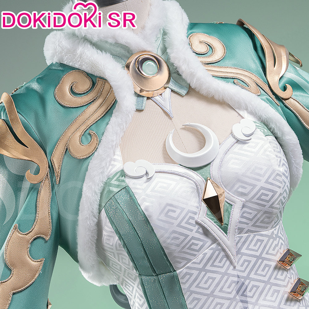 【Size S-3XL】DokiDoki-SR Game Genshin Impact Cosplay Zi Bai Costume White Horse Adeptus Zibai Luna IV