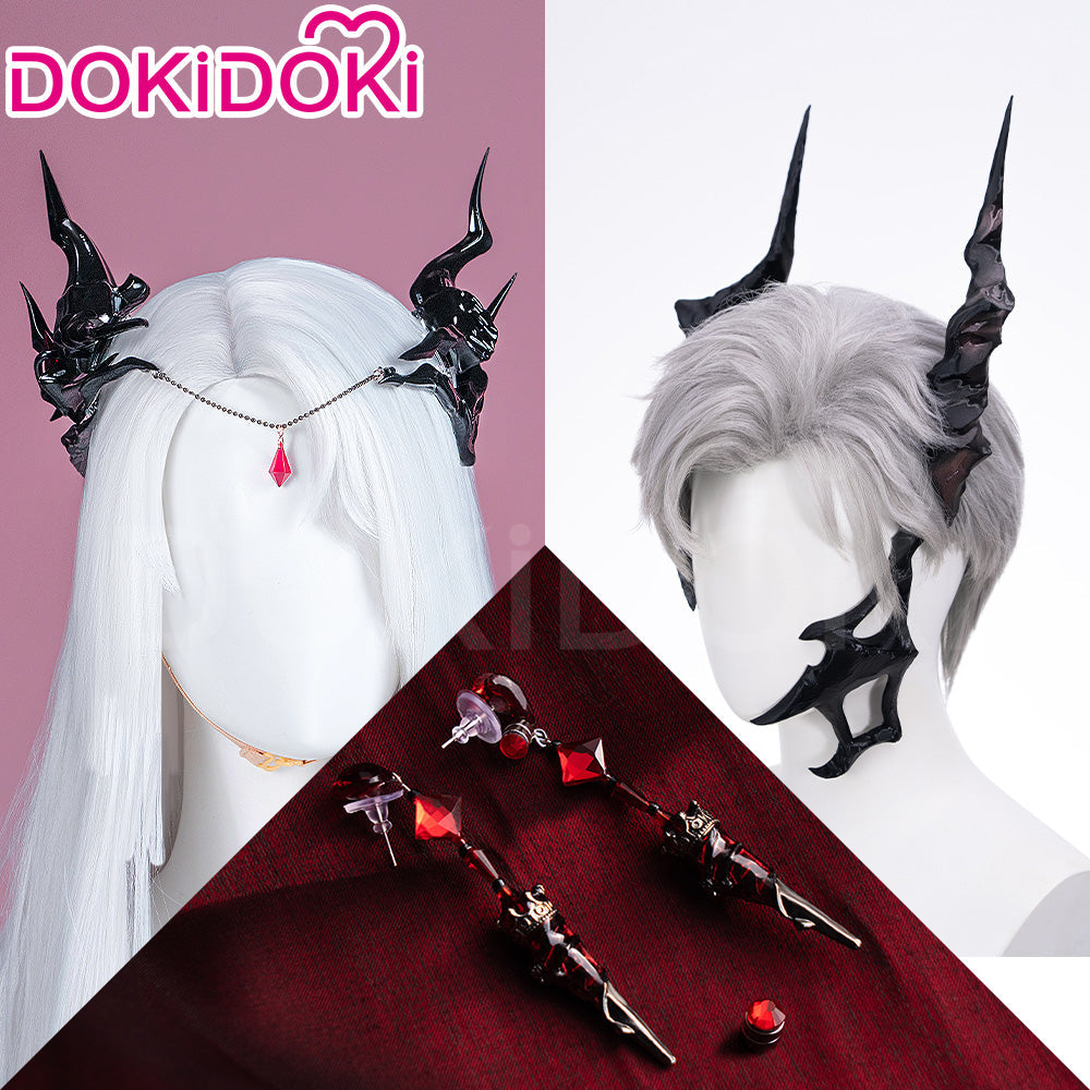【Partially In Stock】DokiDoki Game Love And Deepspace Cosplay Protagonist Main Character / Sylus Prop Horns Abyssal Shadow Headwear Abysm Sovereign Companion Headwear