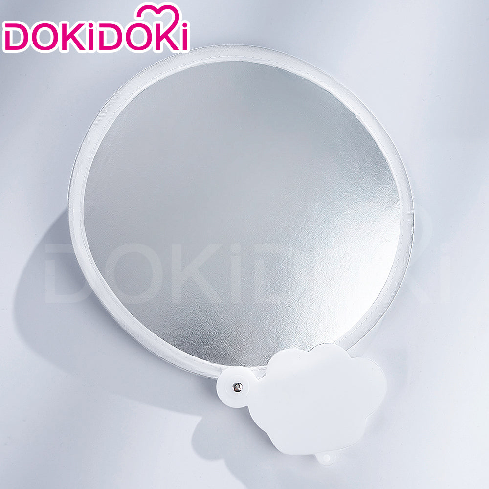DokiDoki Prop Portable Round Reflective Folding Fan 2-in-1 Folding Fan & Reflector