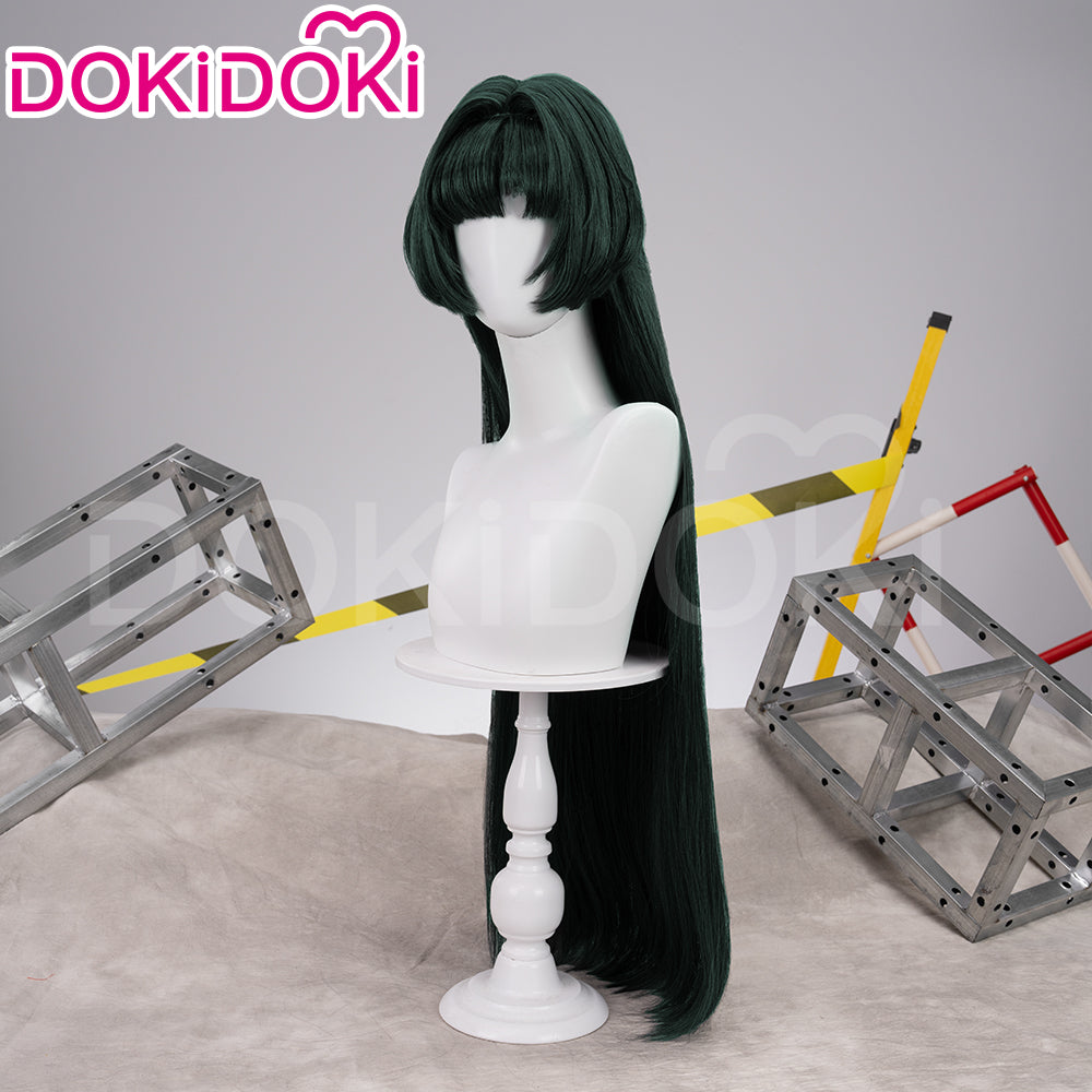 【Ready For Ship】DokiDoki Game Zenless Zone Zero Cosplay Astra Yao Wig / Earrings / Ear Clips Long Straight Black / Green Hair ZZZ Yao Jiayin