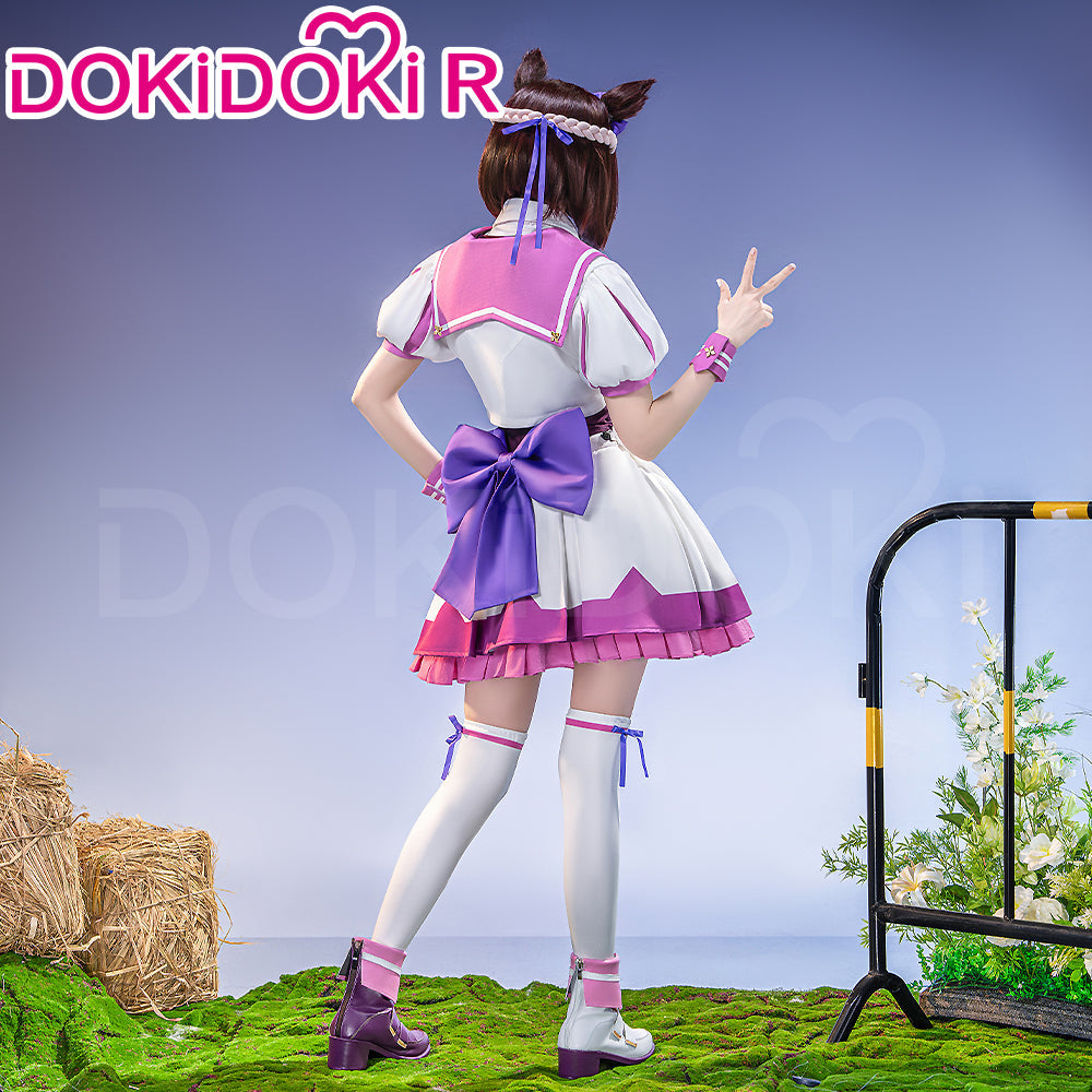 【Ready For Ship】【Size XS-2XL】DokiDoki-R Anime Game Cosplay Costume White Purple Cute