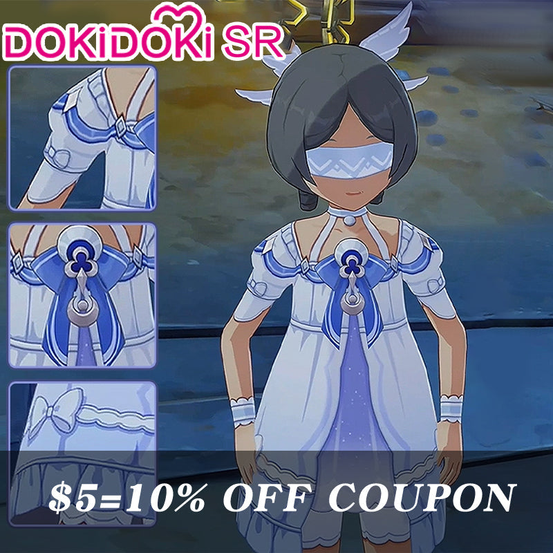 【POLL】$5 Deposit =10% off DokiDoki-SR Game Genshin Impact Cosplay Columbina Costume Long / Short Dress Moon-Prayer Night