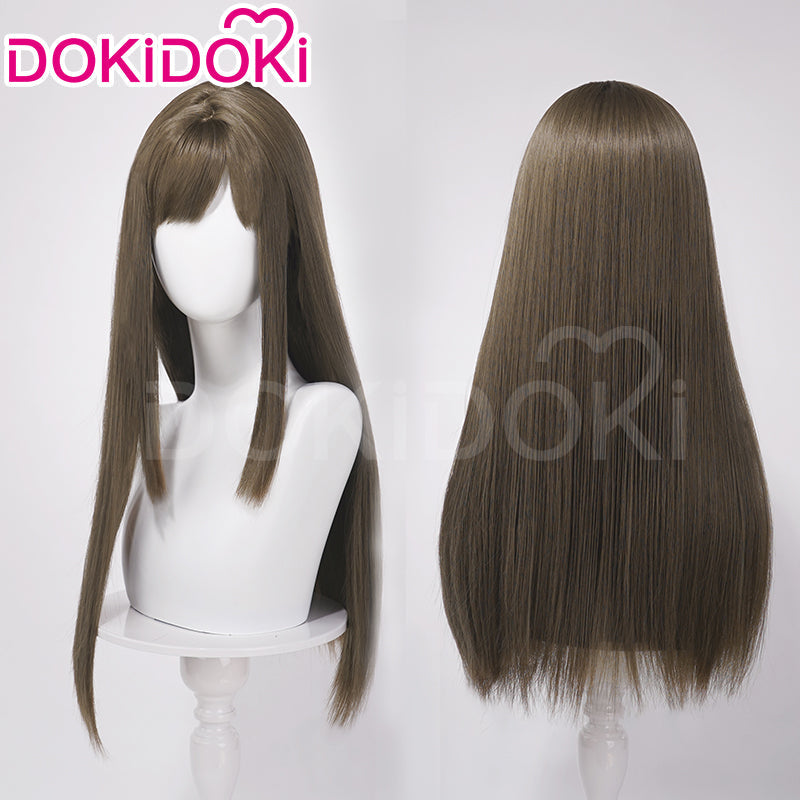 【Partially Ready For Ship】DokiDoki Game Love And Deepspace Cosplay Main Character Wig / Earrings /Ear Clips  Long Straight Pink/ Dark Green/ Black Hair Protagonist  MC