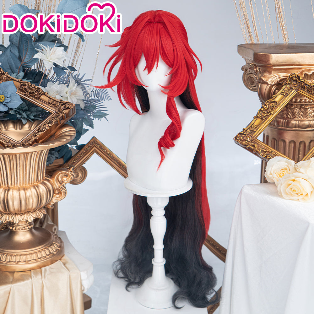 DokiDoki Game Honkai: Star Rail Cosplay Himeko · Nova Wig Long Curly Red Black Gradient Hair Young version Wig Short Curly Red Brown Gradient Hair Murata Himeko
