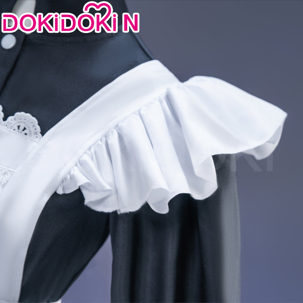 【In Stock】【Size S-5XL】DokiDoki-N Cosplay Costume Black White Long Maid Dress