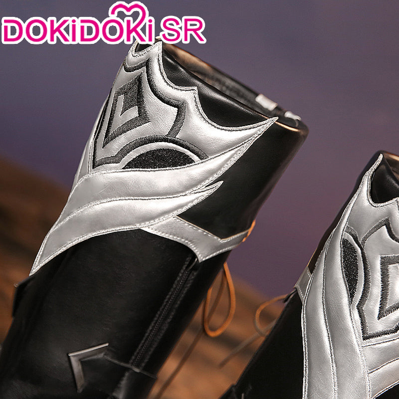 【Ready For Ship】【Last Batch】DokiDoki-SR Game Genshin Impact Cosplay Diluc Costume / Shoes Red Dead of Night