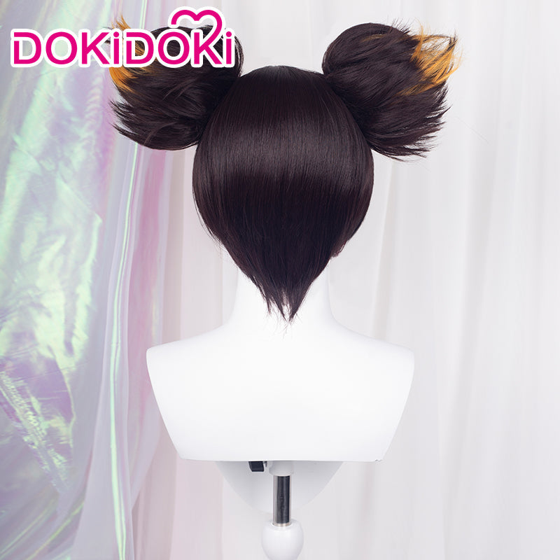 DokiDoki Game Genshin Impact Xin Yan Cosplay Wig XinYan Short Brown