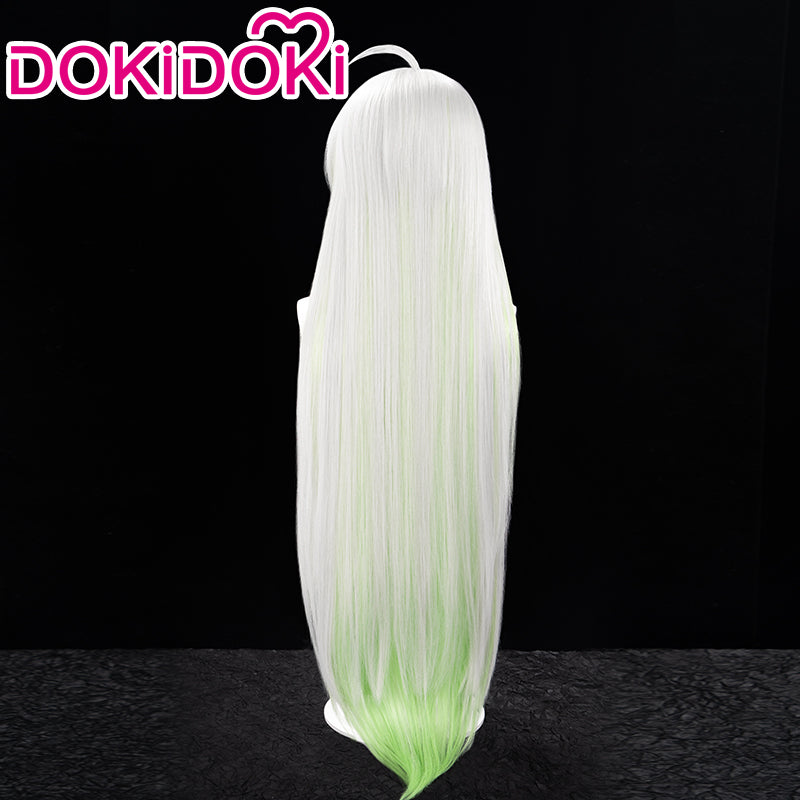 【Ready For Ship】DokiDoki Game Genshin Impact Cosplay The Greater Lord Rukkhadevata Wig Nahida Long White Green