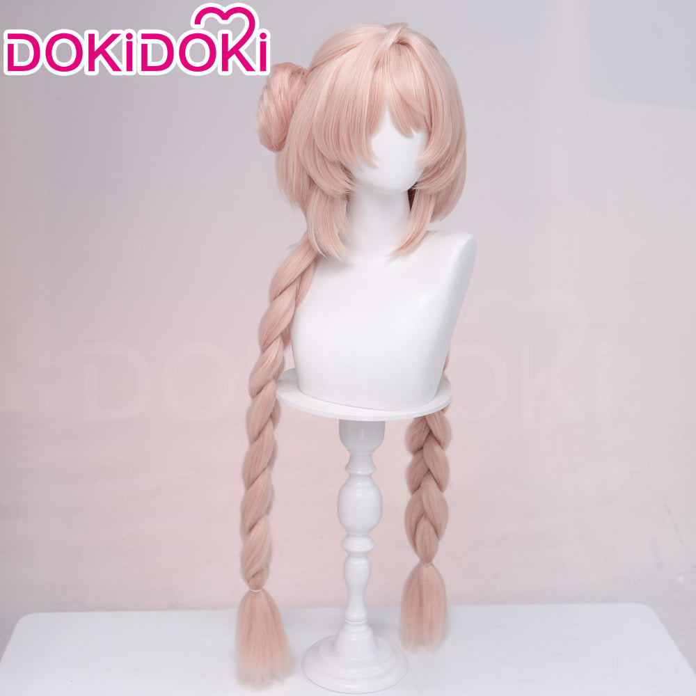 【Ready For Ship】DokiDoki Game Zenless Zone Zero Cosplay Zhao Wig Long Straight Pink Hair Double Braids Rabbit ZZZ