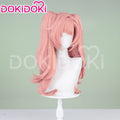 【Ready For Ship】DokiDoki Game Zenless Zone Zero Cosplay Nicole Demara Women Curly Pink Lone Cosplay Wig / Earring