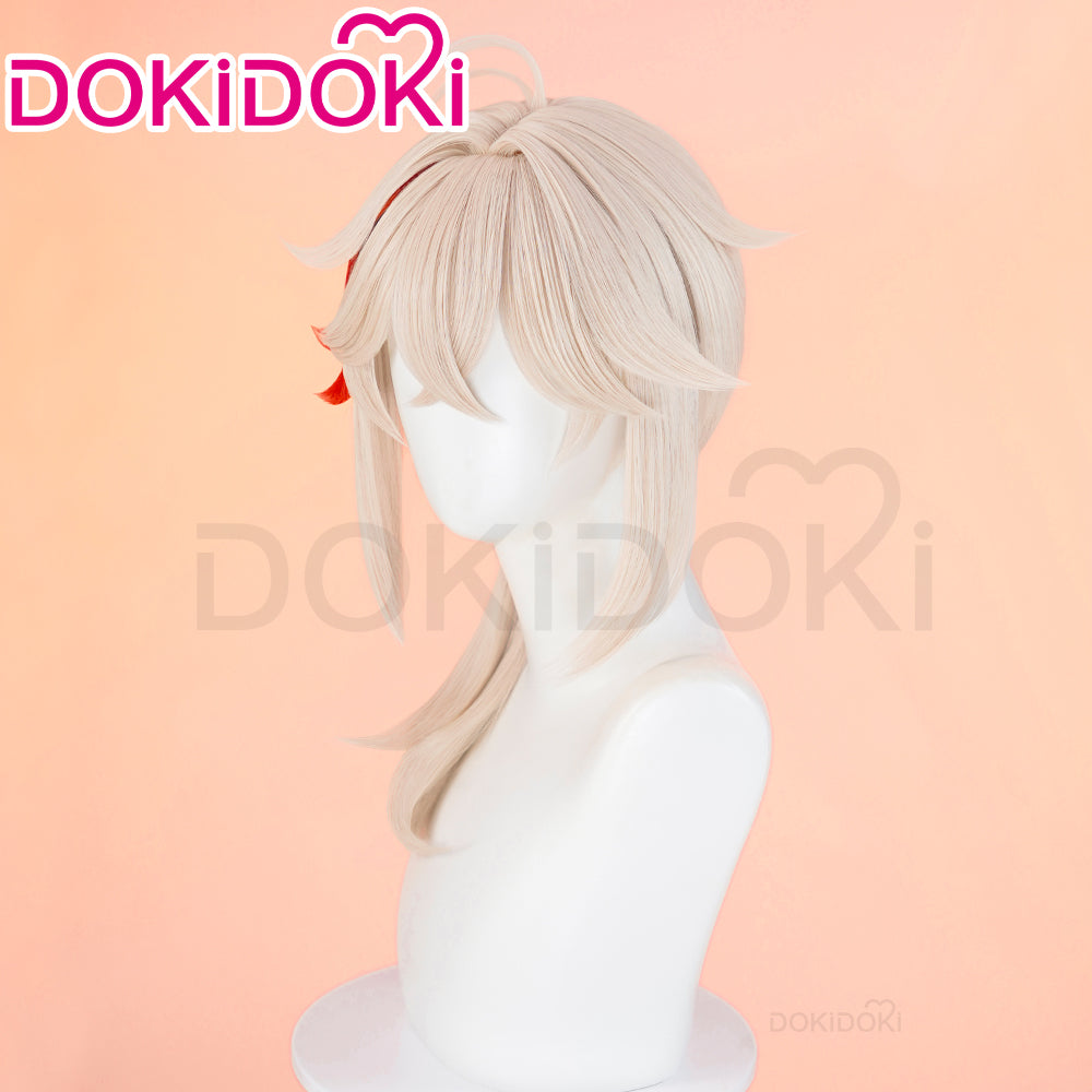【Fluffy Ver Ready For Ship】DokiDoki Game Genshin Impact Cosplay Kazuha Wig Long Curly Red Wig Men
