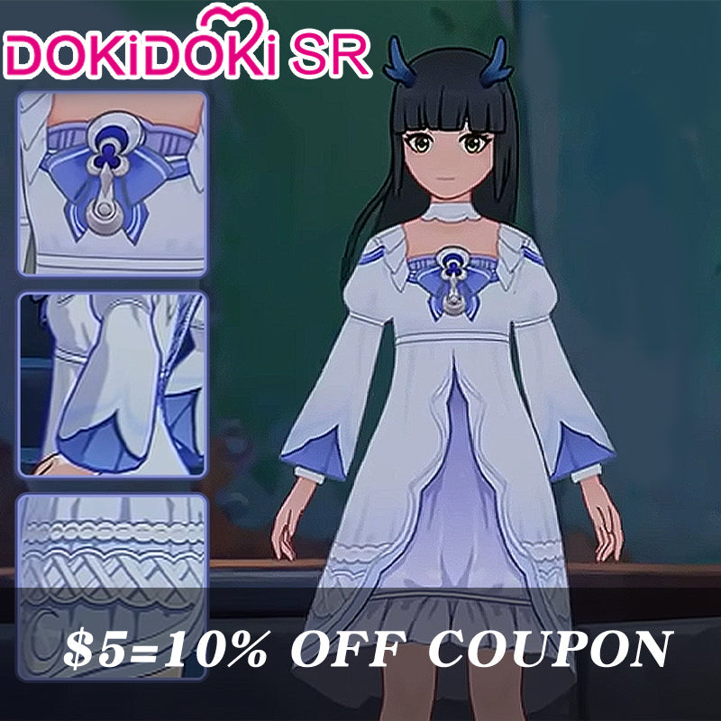 【POLL】$5 Deposit =10% off DokiDoki-SR Game Genshin Impact Cosplay Columbina Costume Long / Short Dress Moon-Prayer Night