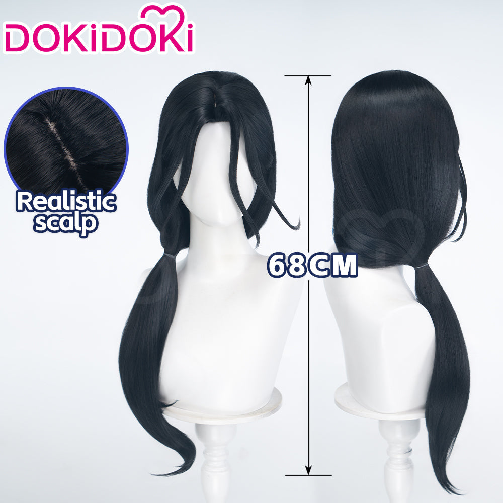 DokiDoki Manga Anime Witch Hat Atelier Cosplay Easthies Wig Long Black Hair Ponytail