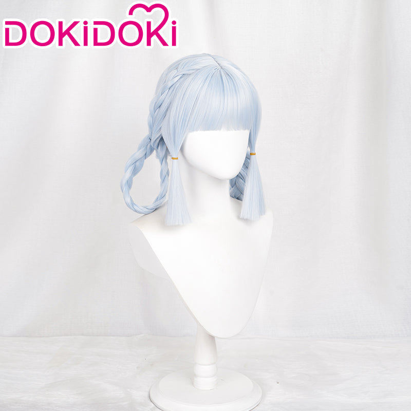 【Ready For Ship】DokiDoki Game Genshin Impact Cosplay Kamisato Ayaka  Springbloom Missive Wig Long Blue Hair