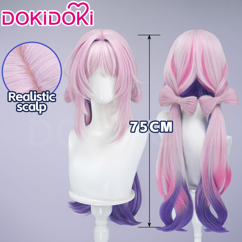 DokiDoki Game Genshin Impact Cosplay Citlali Wig Long Curly Pink Purple Gradient Hair Double Ponytails Whispers Of Stars And Smoke