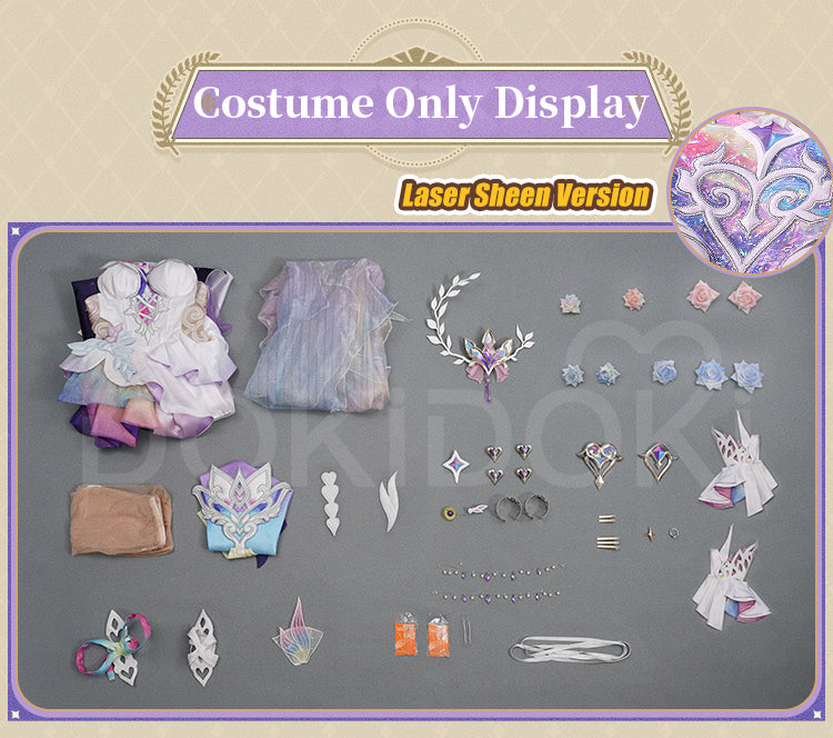 【US/EU  Local Shipping】【Size S-2XL】DokiDoki-SR Game Honkai: Star Rail Cosplay Cyrene Diamond Sheen / Laser Sheen Costume Adult Cyrene