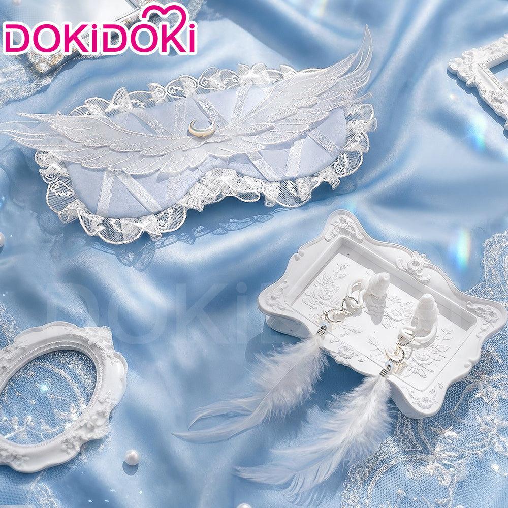 【Partial Ready For Ship】DokiDoki Game Genshin Impact Cosplay Columbina EyeMask / Sleep Mask / Earplugs / Earring Doujin Moon Maiden Song of the Welkin Moon Nod Krai
