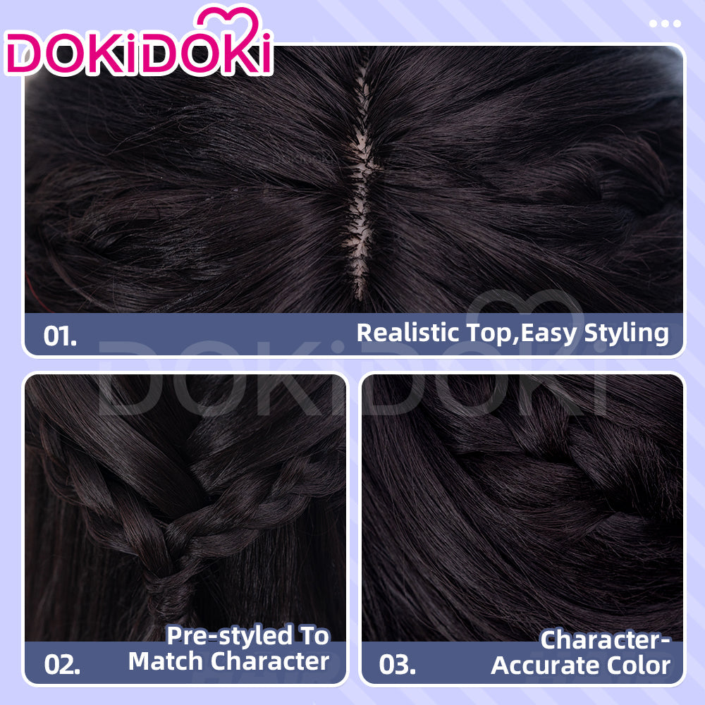 【Partially Ready For Ship】DokiDoki Game Love And Deepspace Cosplay Protagonist MC Wedding Wig / Veil / Headwear Xavier / Sylus / Zayne / Rafayel / Caleb  Black Hair Buns